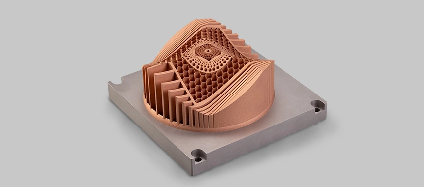 純銅 3D 列印熱交換器
